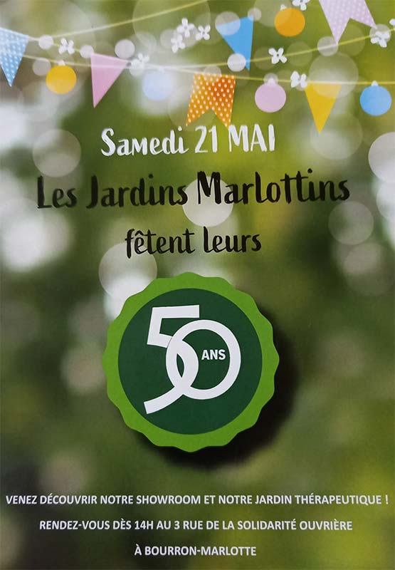 Les Jardins Marlottins 50 ans